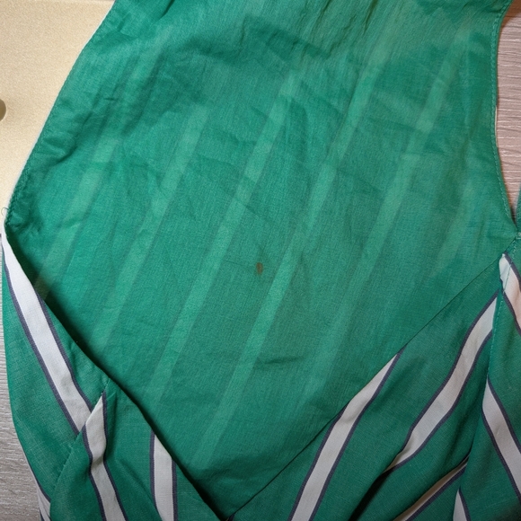 STAUD Green White Striped Poplin Cotton Tie Halter Dawn Maxi Dress M - Picture 10 of 10